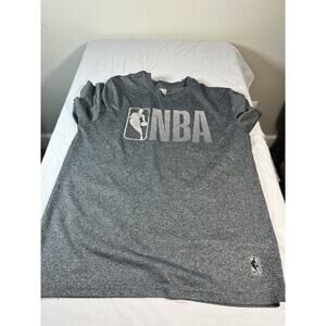 NBA Gray Performance T-Shirt Medium Logo Athletic Moisture Wicking